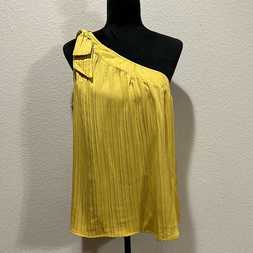 Yellow One Shoulder Blouse